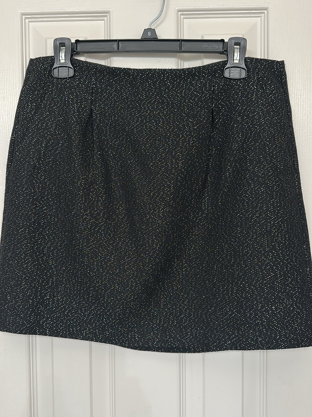 GAP Black Metallic Thread A-Line Mini Skirt